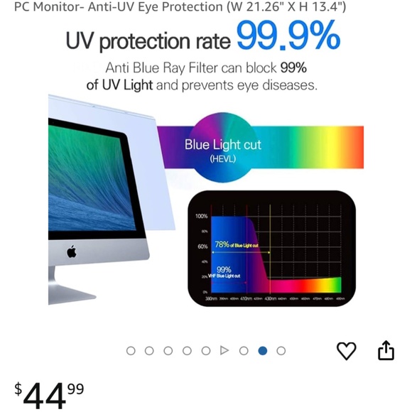 PC Anti-Blue Light Screen Protector - Picture 5 of 5